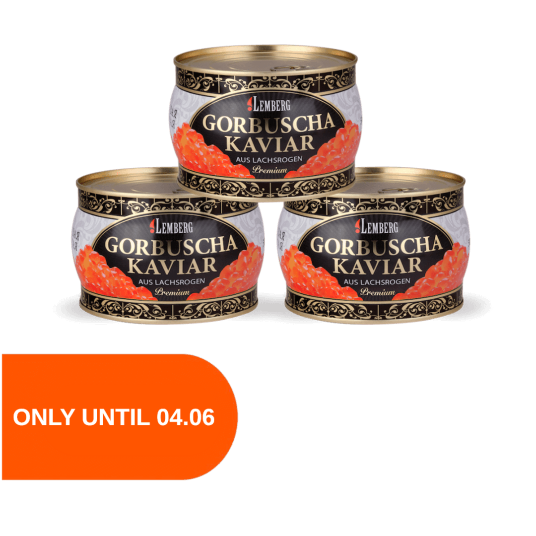 Gorbuscha - Lachskaviar, PREMIUM, 3 x 400g