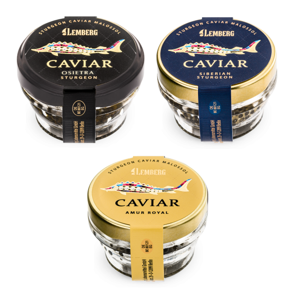 3 Kaviar Delikatessen, 3 x 30g